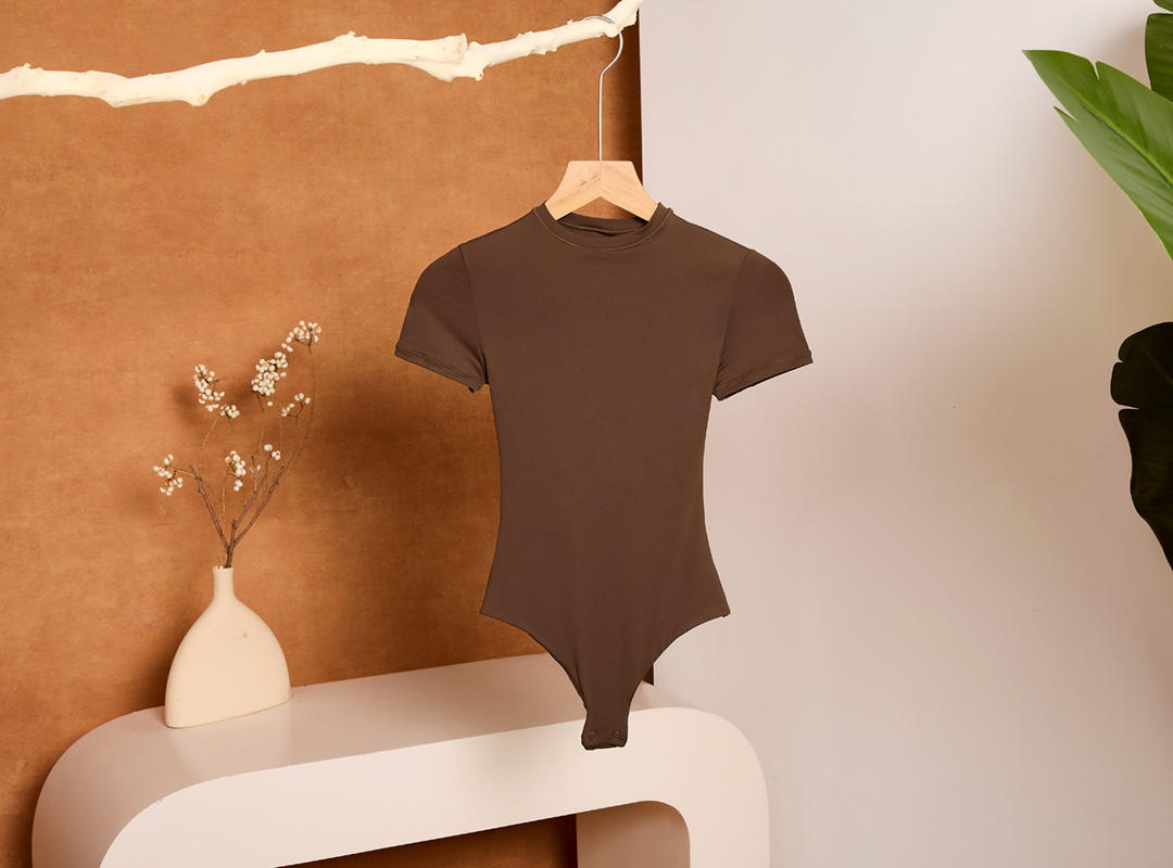 ight-hold shaping bodysuit with clean silhouette